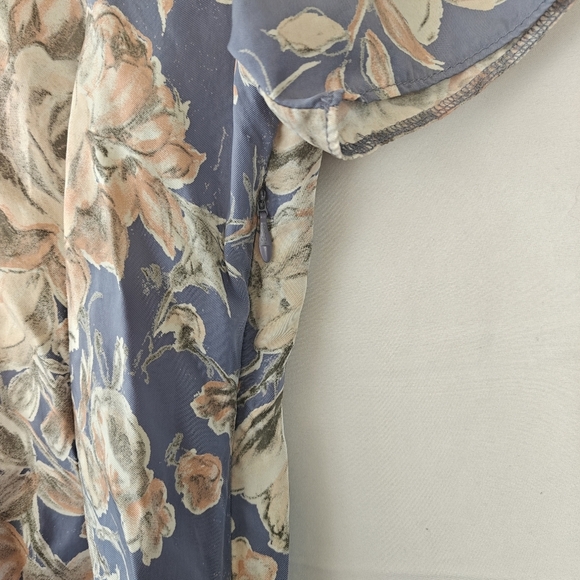 Laura Ashley Vintage Cottage Short Sleeve Floral Casual Midi Dress Size 6 - Picture 6 of 9